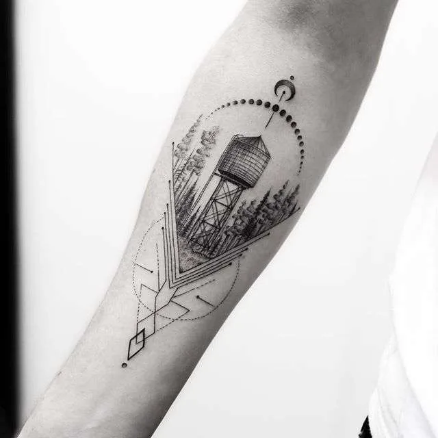 Tattoo artist Balazs Bercsenyi black minimalistic abstraction tattoo | Тату мастер Balazs Bercsenyi черно-белые минималистические абстрактные тату